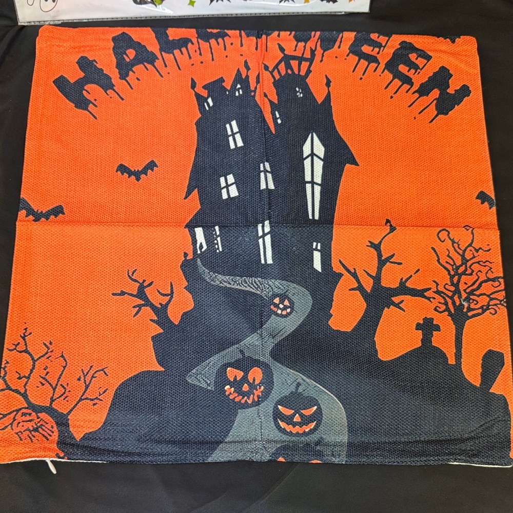Halloween Haunted House Pillow Cover throw pillow covers Trick or Treat both new